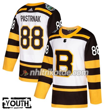 Boston Bruins Trikot David Pastrnak 88 2019 Winter Classic Adidas Weiß Authentic - Kinder